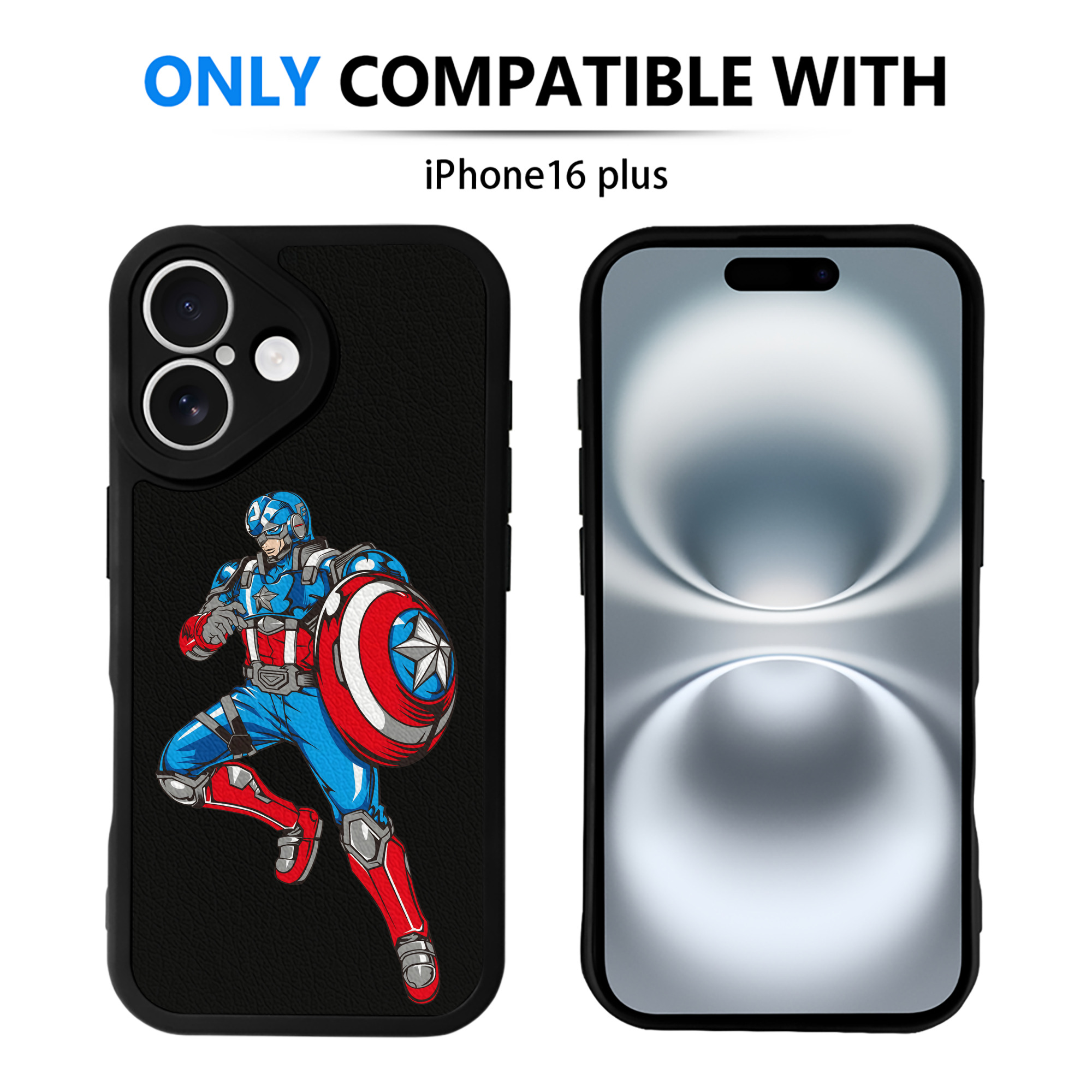 （画像用） アベンジャーズ The Avengers 【iPhone 16シリーズ対応】シリコンスマホケース（レザー調） 材質：シリコン